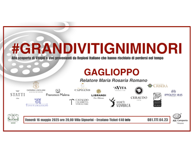 GRANDI VITIGNI MINORI 16 MAGGIO 2025